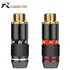 2 шт.1 пара, высококачественный RCA разъем, позолоченный RCA штекер, гнездо, аудио адаптер, черный и красный в 1 паре, штекер динамика