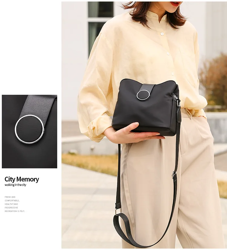 2022 New Multi-layer Storage Nylon Single Shoulder Messenger Bag Women's Bag Diagonal Small Bag Women's Oxford Bag