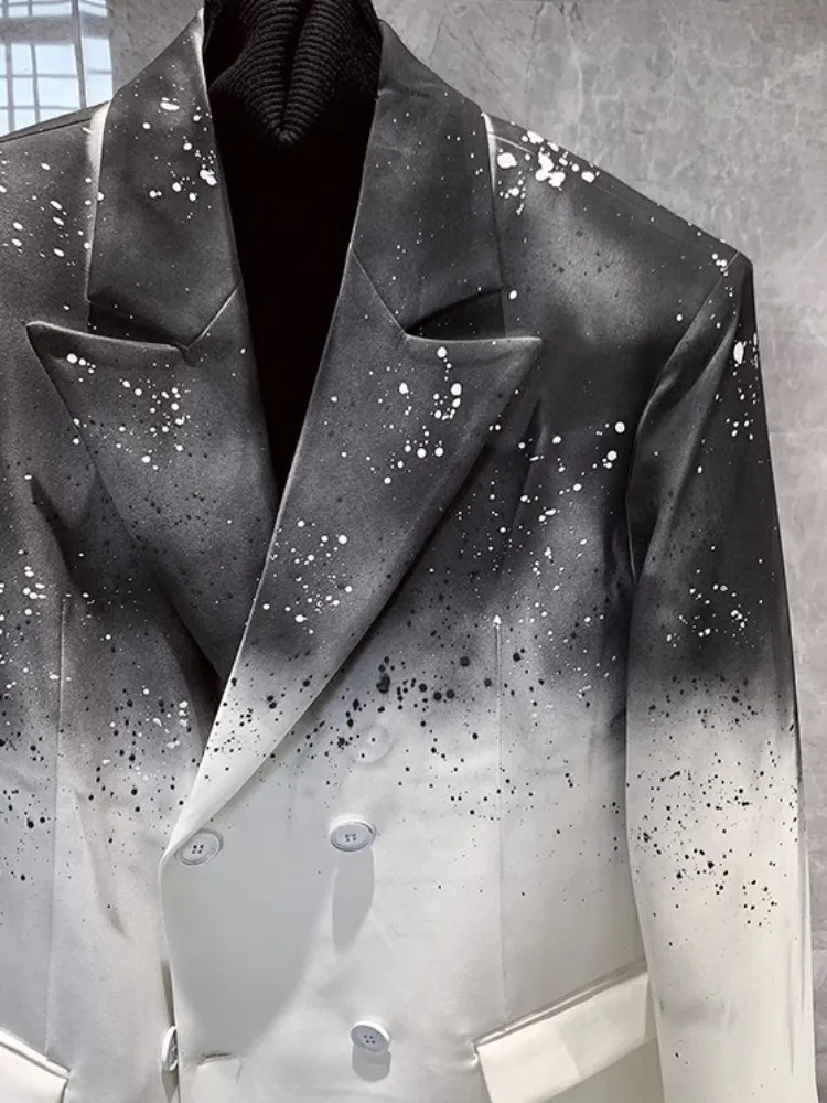 Деловой повседневный двубортный пиджак