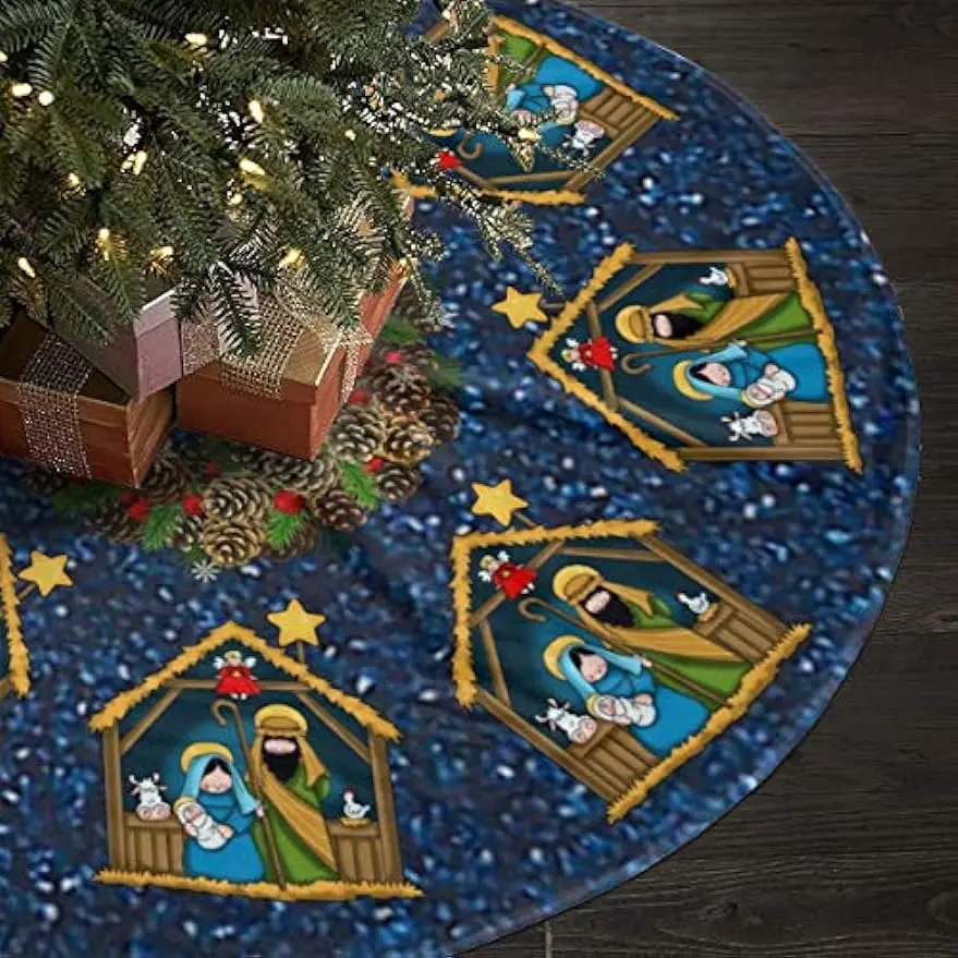 Юбка для рождественской елки 36 дюймов с принтом в виде