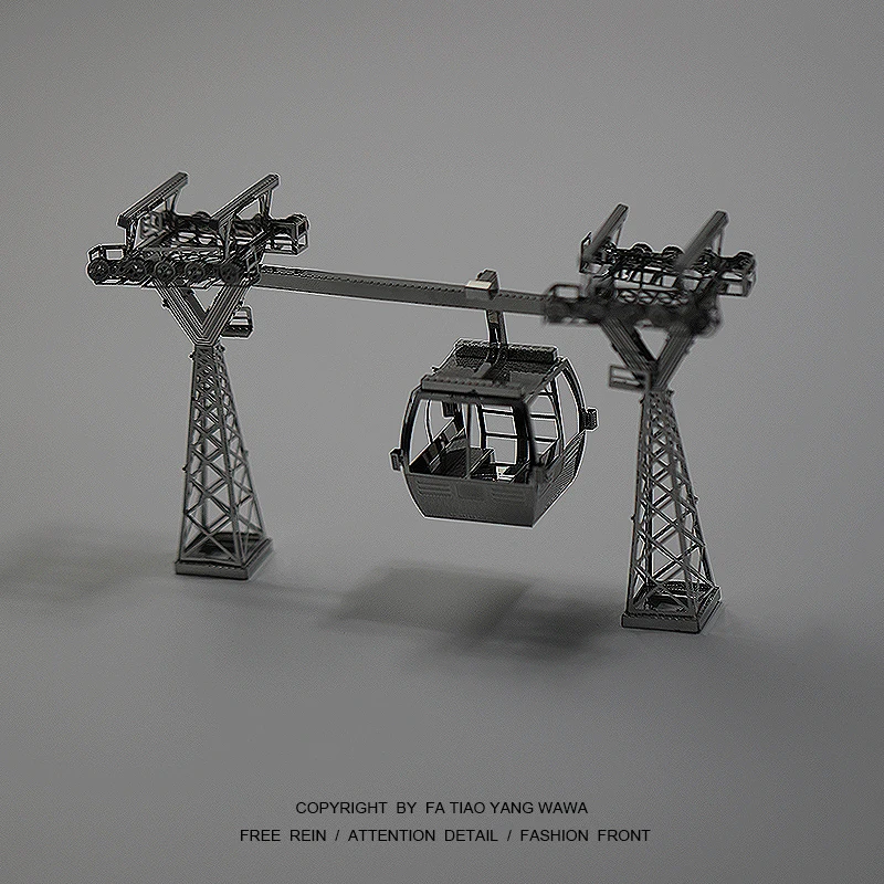 

Boring to make a cable car! 3D metal puzzle