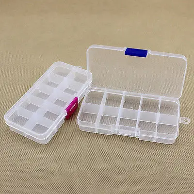 

10 Grid Compartments Clear Removable Plastic Storage Box Jewelry Bead Storage Container Organizer Storage Box for Jewelry Pill
