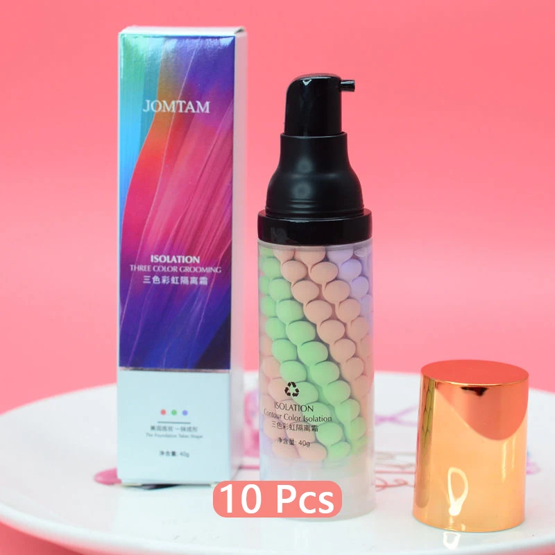 

Foundation 10 Bottle Maquiagem Tri-color For Makeup Concealer BB Cream 40g