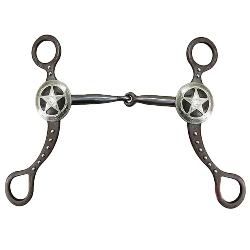 

Horse Mouth Loose Bit Horse Mouth Piece SS Jointed Mouth Antique Western Bit With GS Trims Equipment