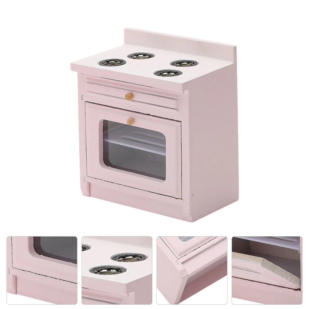 

Furniture Model Miniature Furniture Model Tool Sets Kids Mini Gas Cooktop Statuette Wood Mini Kitchen Toy