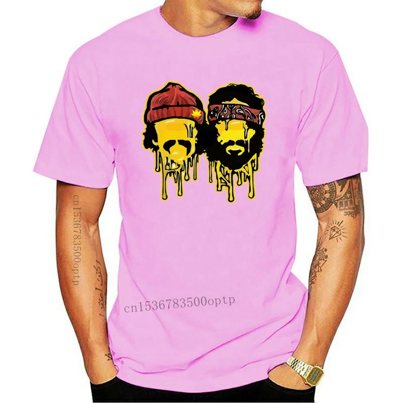 

Новинка, Мужская футболка для взрослых, хлопковая футболка с коротким рукавом Cheech & Chong California, Мужская футболка в серо-лиловом цвете