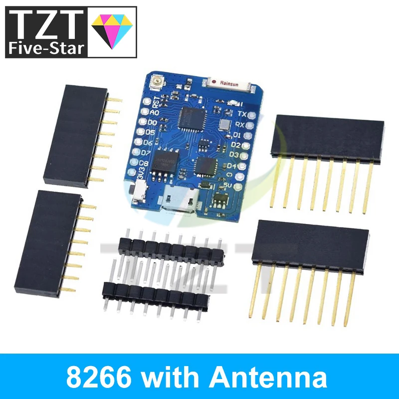 Фото Esp8266 D1 Mini Pro Wi-Fi Nodemcu Data Logger Shield Ds1307 Батарея 0,66 Oled DC Power Buzzer V1.0.0 Двойная база для Wemos Diy Kit №3