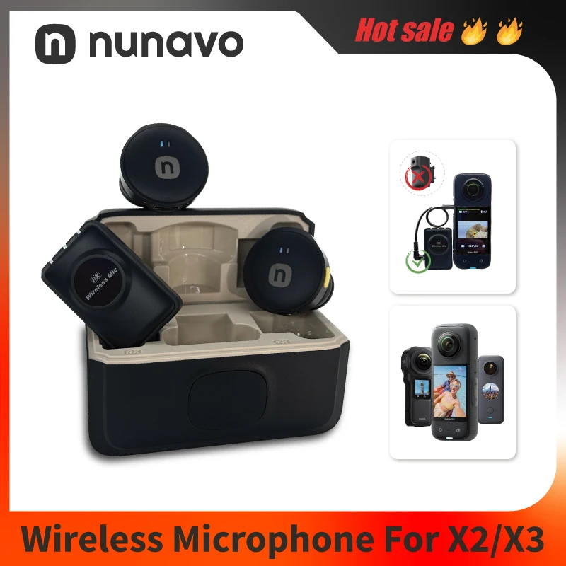 Беспроводной микрофон для Insta360 X3 one x2 аудио нет необходимости микрофонный
