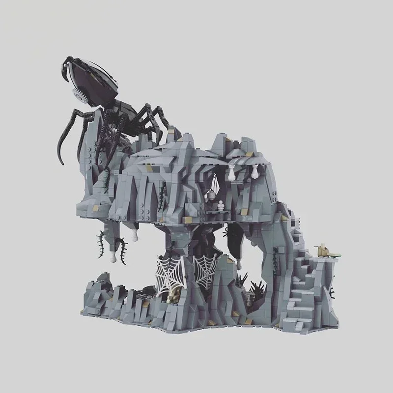 Волшебные кольца модель фильма Moc строительные кирпичи смерть паук пещера