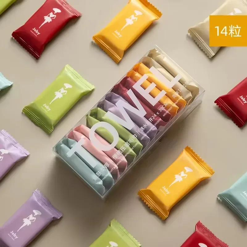 Одноразовое сжатое полотенце из чистого хлопка нетканое полотно дорожная