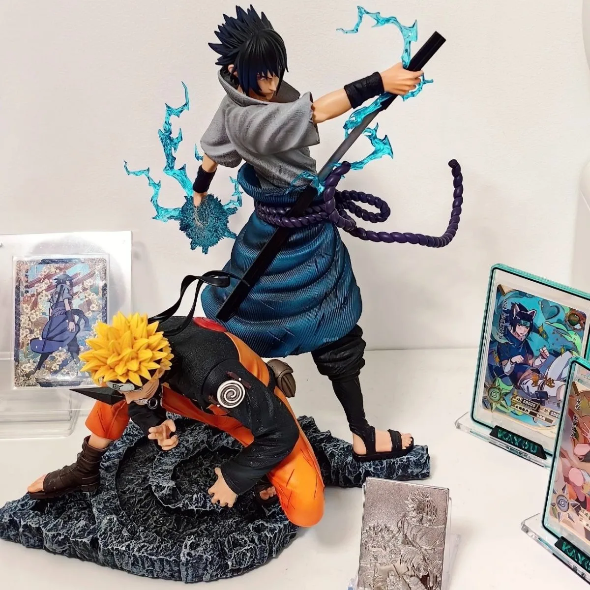 Наруто Саске Фигурки Фетистры GK Аниме Фигурка ПВХ Настольное украшение