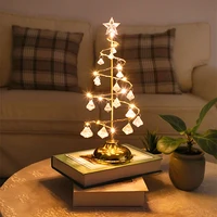 led christmas gift for children crystal christmas tree bedroom living room night light holiday scene decoration iron table lamp