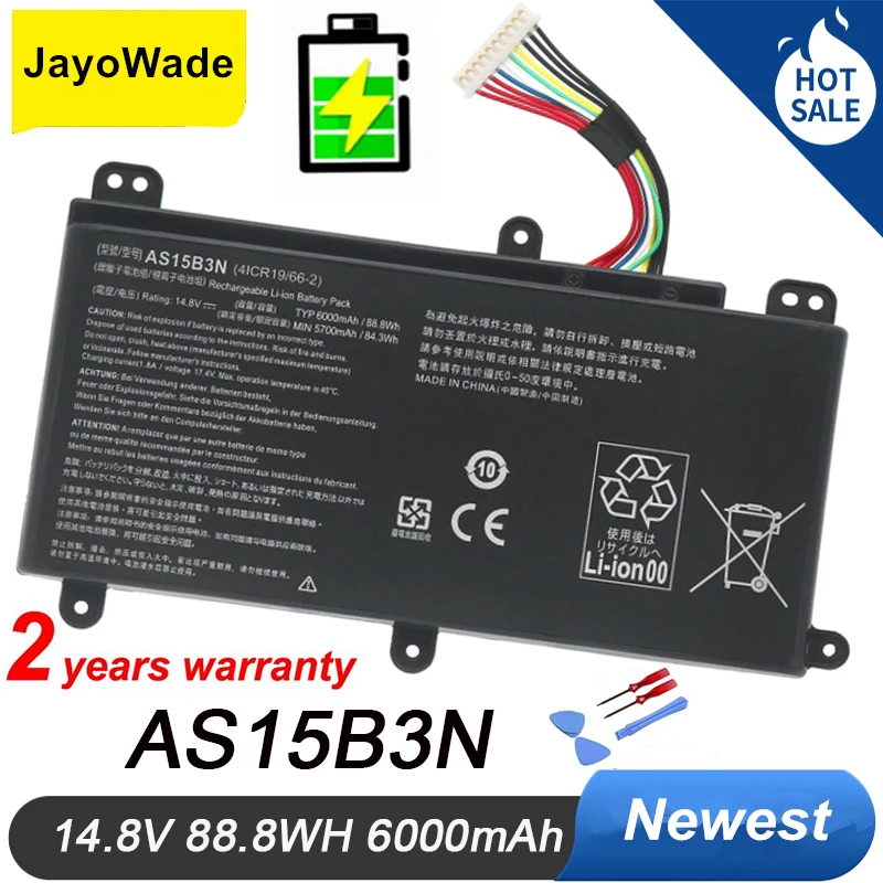 Аккумулятор для ноутбука Acer Predator 17 15, 6000 мАч, AS15B3N