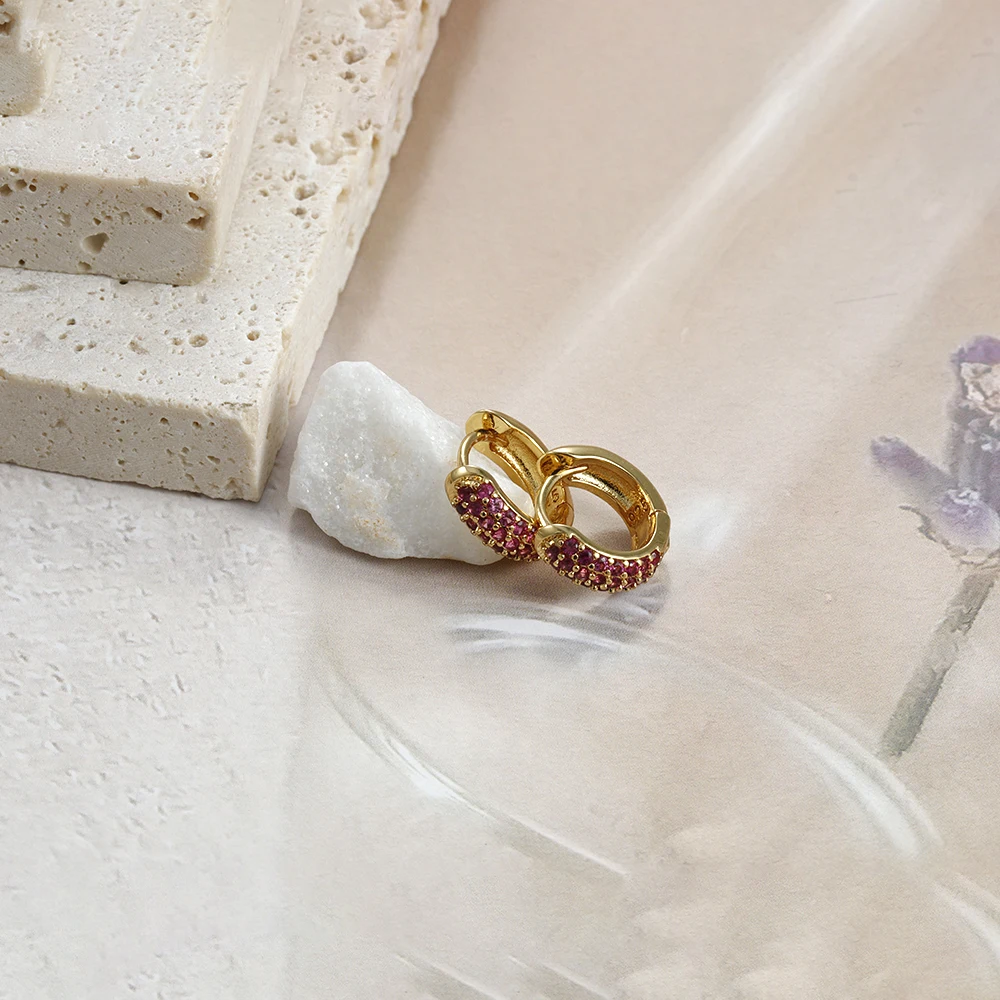 Роскошные маленькие серьги-кольца Huggie из нержавеющей стали для женщин