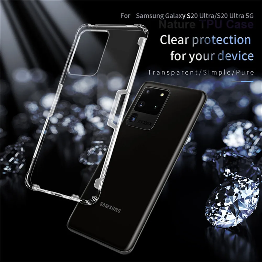

For Samsung Galaxy S20 Ultra Nillkin Nature Case Transparent Clear Soft Silicone TPU Slim Cover