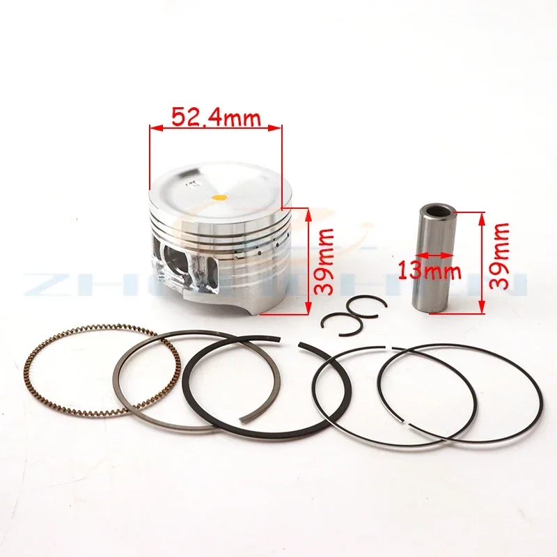 Фото Подходит для китайского двигателя YX 125cc 153FMI Apollo Small MX 125 YCF Pit Dirt Bike, высококачественный комплект поршня двигателя 52,4 мм YX125 №3