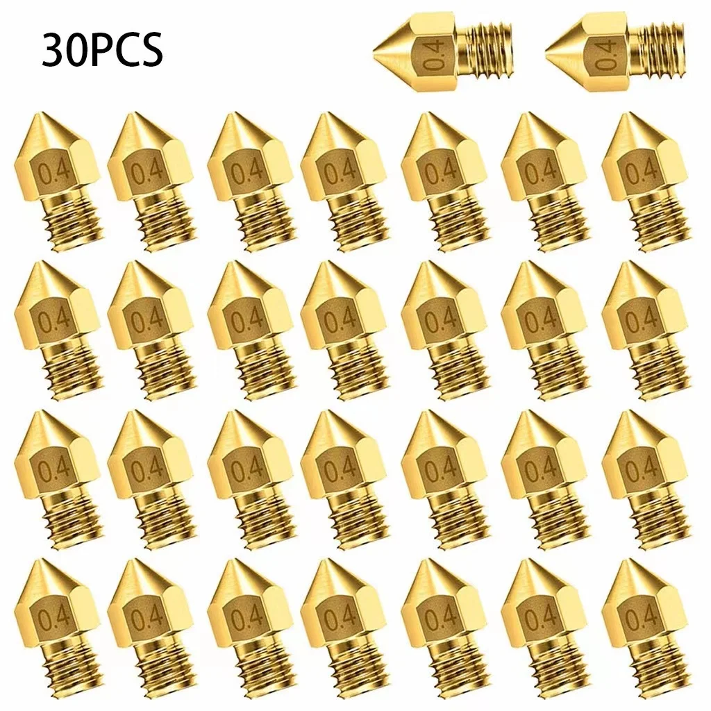 

30/50pcs 0.4mm 3D Printer Nozzle Accessory Mk8 For Cr-10 For Ender 3 For Anet A8 Bico De Impressora Boquilla De Impresora Buse