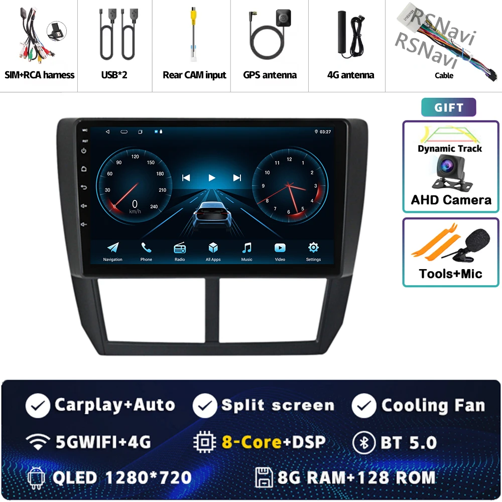 

Автомобильный радиоприемник Carplay Android 15 для Subaru Forester 3 SH 2007-2013 для Impreza GH GE 2 Din, мультимедийный плеер 2din, головное устройство 4G