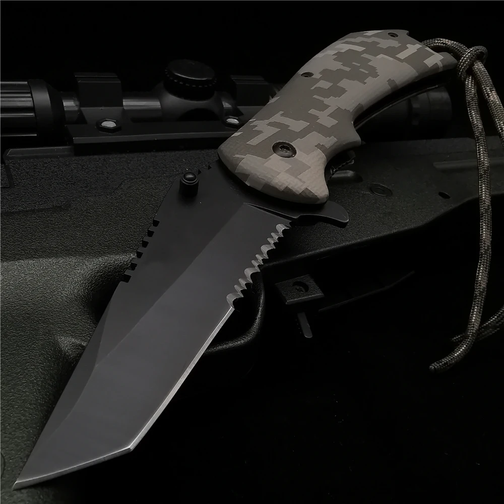 

20cm (7.8 inch) Warrior Knife 58HRC Folding Knife Pocket Knife 8CR18MOV Blade Multifunctional Hunting Outdoor Survival Tool
