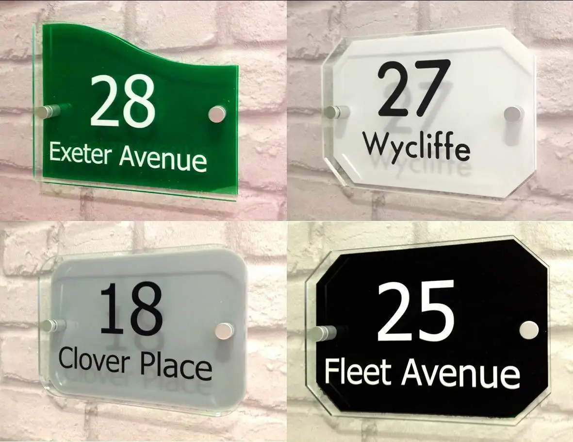 

Customize HOUSE SIGN PLAQUE personalised address house door number street name acrylic