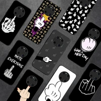 cartoon middle finger phone case for huawei y 5 y62019 y52018 y92019 luxury funda case for 9prime2019