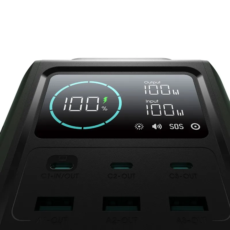 Joyroom Новый дизайн Качество 100 Вт Большая емкость 75000 мАч Зеленый Power Bank Станция с телескопической подсветкой (art.: 3920d438280c2) - 3920d438280c2