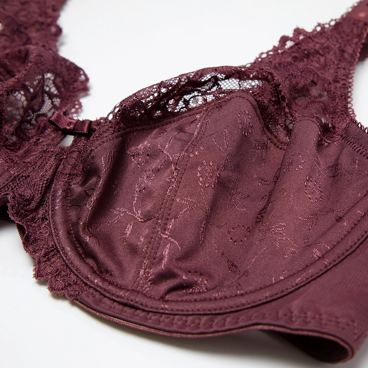 Women's Beauty Floral Lace Bra Plus Size Non Padded Full Figure Bralette Underwire Minimizer Underwear