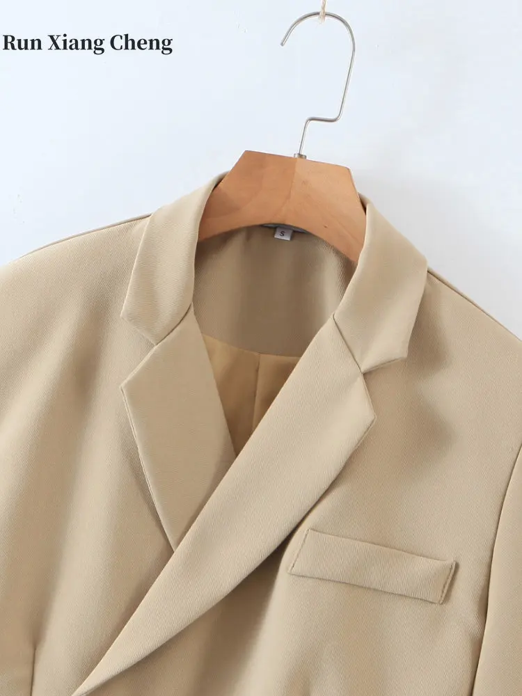 Summer Spring 2023 Women's Suit with Skirt New Chic and Elegant High Korean Style Waist Lotus Leaf Off-center Button Skirt Suit