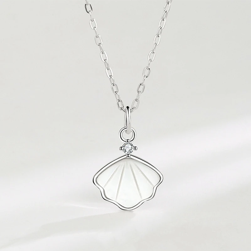 

2022 Trend Necklace For Women Luxury 925 Sterling Silver Shell Pendant Fashion Birthday Present Clavicle Chain Women's Necklace