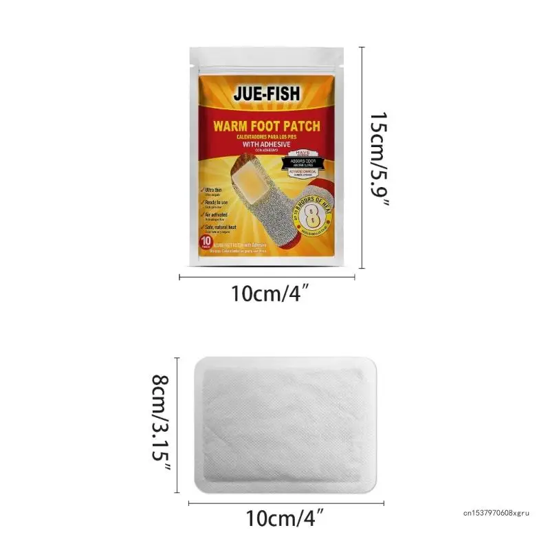 10 шт. зимние грелки для ног наклейки клейкие нашивки пальцев сохраняют ноги в