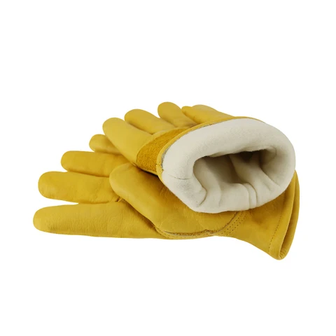 Зимние теплые рабочие перчатки из воловьей кожи, мотоциклетные рабочие перчатки с флисовой подкладкой для мужчин и женщин от OLSON DEEPAK