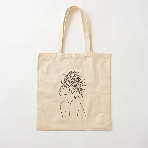 

Virgo Horoscope Sign Girl With Flower H Canvas Bag Shopper Foldable Fashion Tote Travel Designer Casual Reusable Handbag Unisex