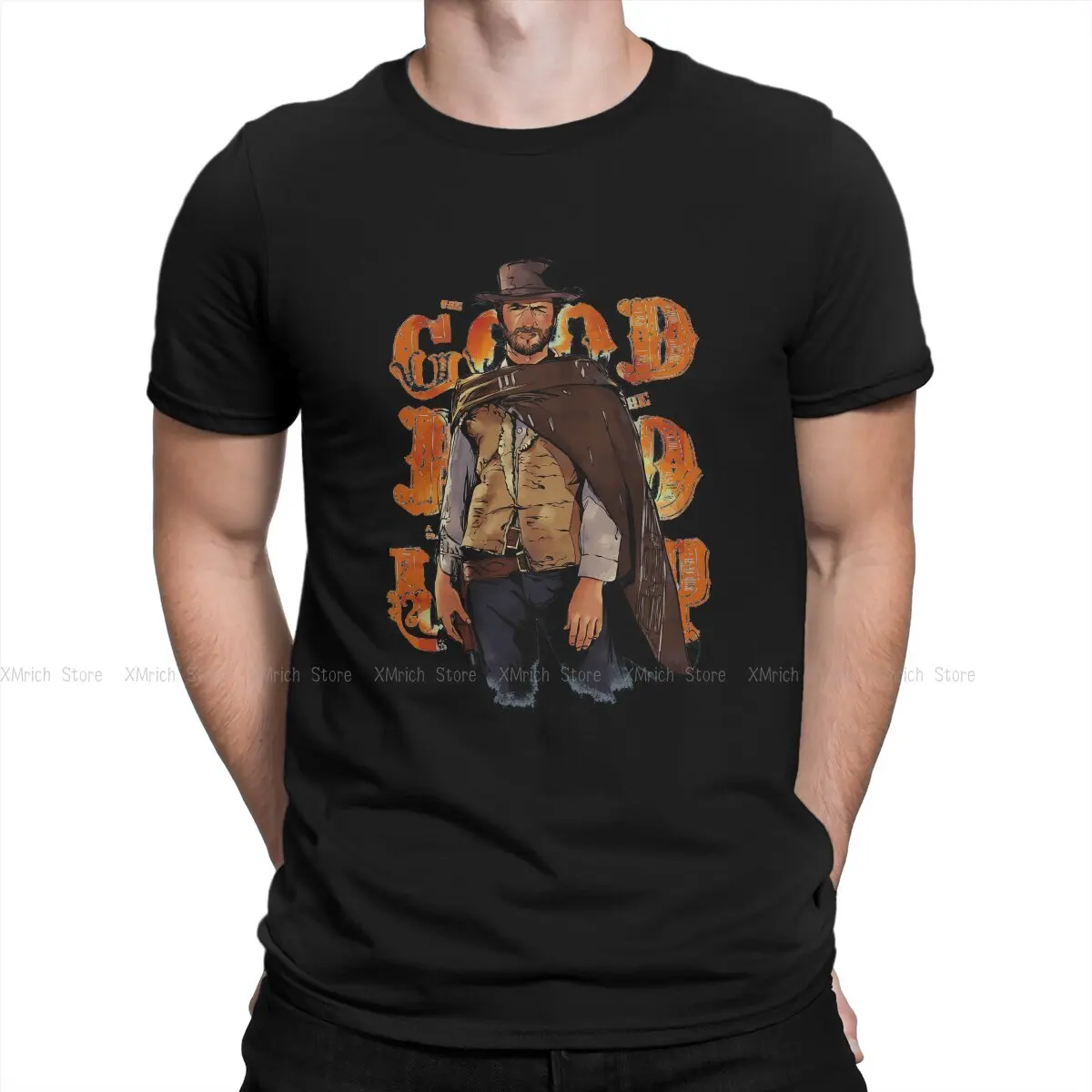 

Men T-Shirt Clint Eastwood Funny 100% Cotton Tees Short Sleeve Red Dead Adventure Game T Shirts Round Neck Clothing Original