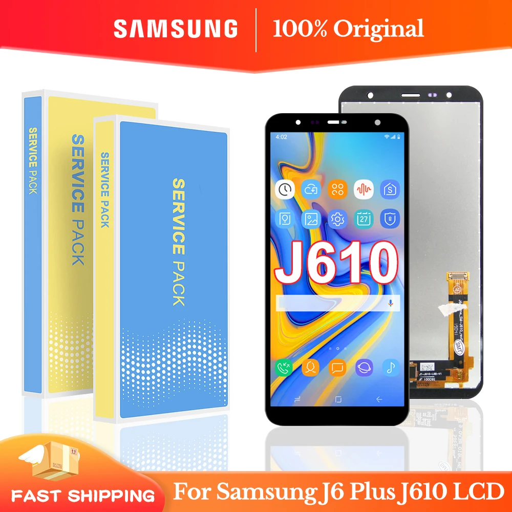 ЖК-дисплей 6 0 ''для Samsung Galaxy J6 + J610 J610F J610FN экран в сборе для Plus дисплея оригинал |