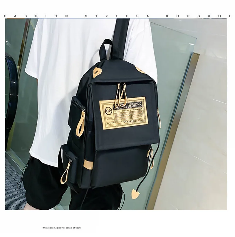 

Men Women Canvas Backpack Large Capacity Travel Computer Bag Student Schoolbag Shoulder Bags