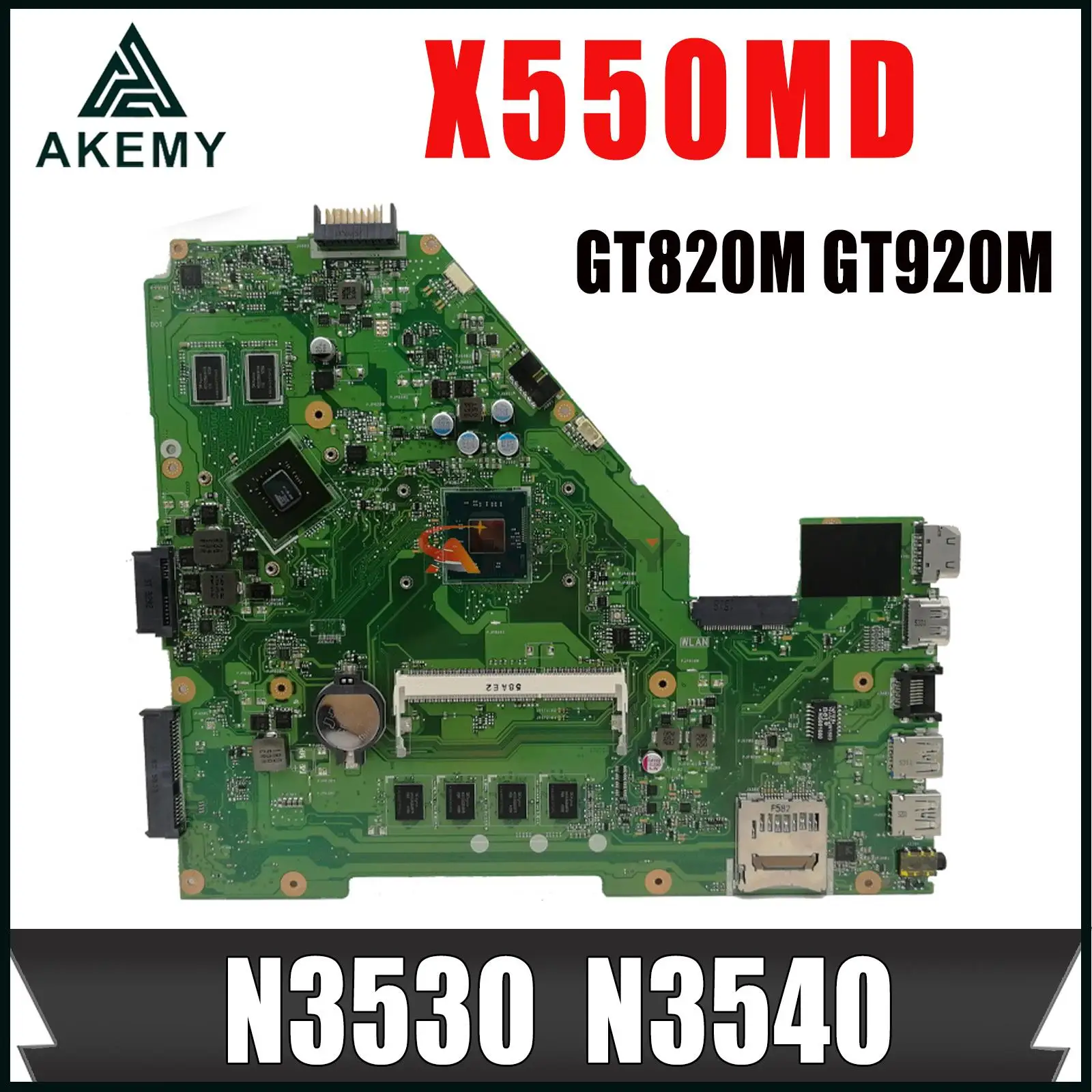 

Материнская плата X550MD для ноутбука ASUS X550MJ X552M X550M X552MD X552MJ материнская плата для ноутбука 4 Гб/0 Гб RAM N3530/N3540 GT820M GT920M