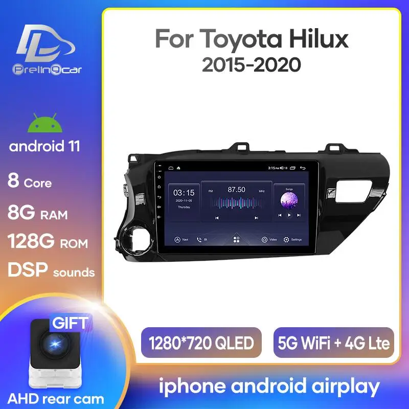 Автомобильная Мультимедийная система Prelingcar Android 9 0 для TOYOTA HILUX 2016 2017 2018