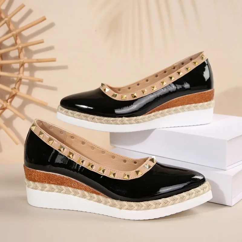 Женские туфли на плоской подошве новинка 2024 популярные классические женские