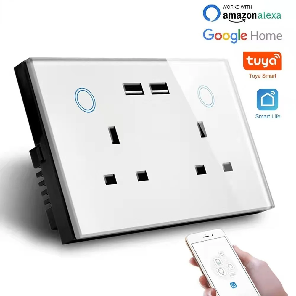

Умная настенная розетка Tuya с Wi-Fi, 15 А