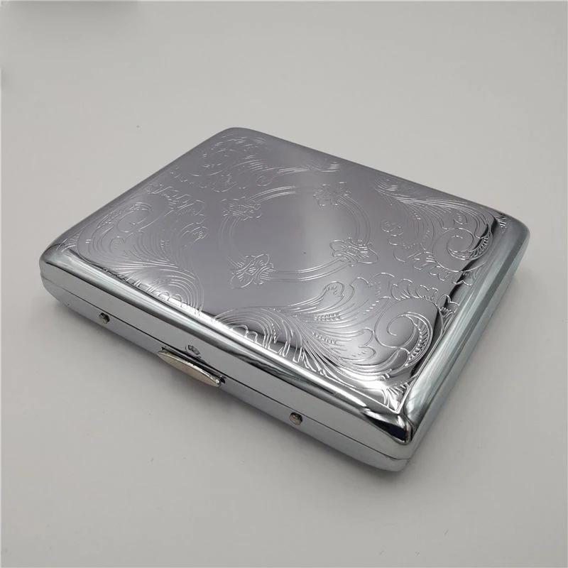 

Metal Cigarette Case 20 Sticks Large Capacity Anti Compression Thin Clip Cigarette Case Moisture Proof Printed Cigarette Case