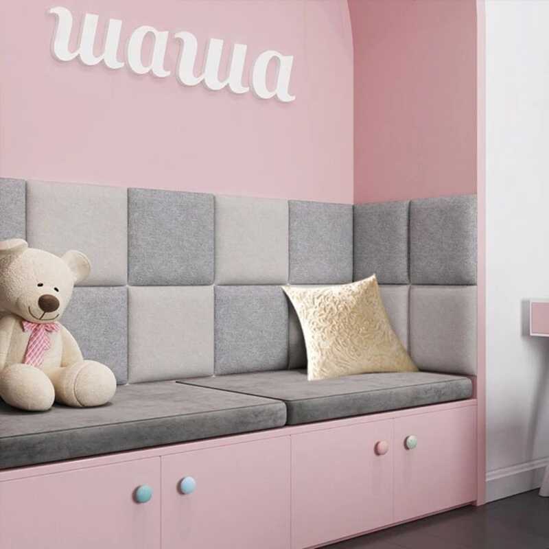 Подушки для спинки кровати Мягкие настенные панели Антистолкновения Самоклеящиеся Современная спальня Мебель Декоративные наклейки Татами Головная доска Lit Cabecero on.