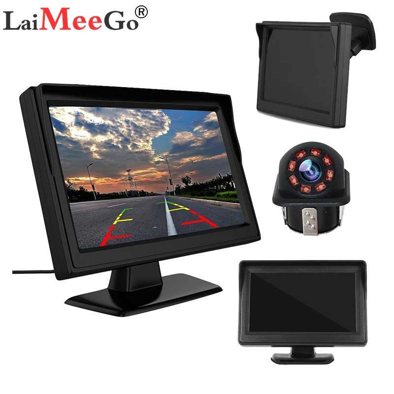 

Car Monitor 5 inch TFT LCD Car Reverse Rear View Backup Camera IR Universal Mirror Parking Assistance for Chevrolet:Cruze/Epica