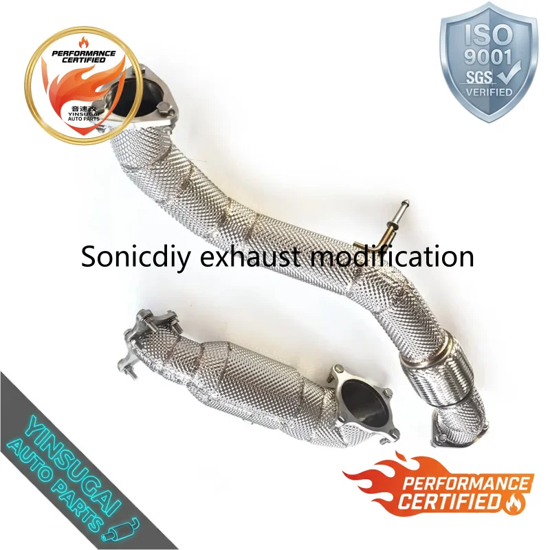 Фото Высокоэффективный коллектор Sonicdiy из нержавеющей стали SS304 для BMW 328i 2.5 E90 E92 E93: улучшение внешнего вида и производительности выхлопной системы №2