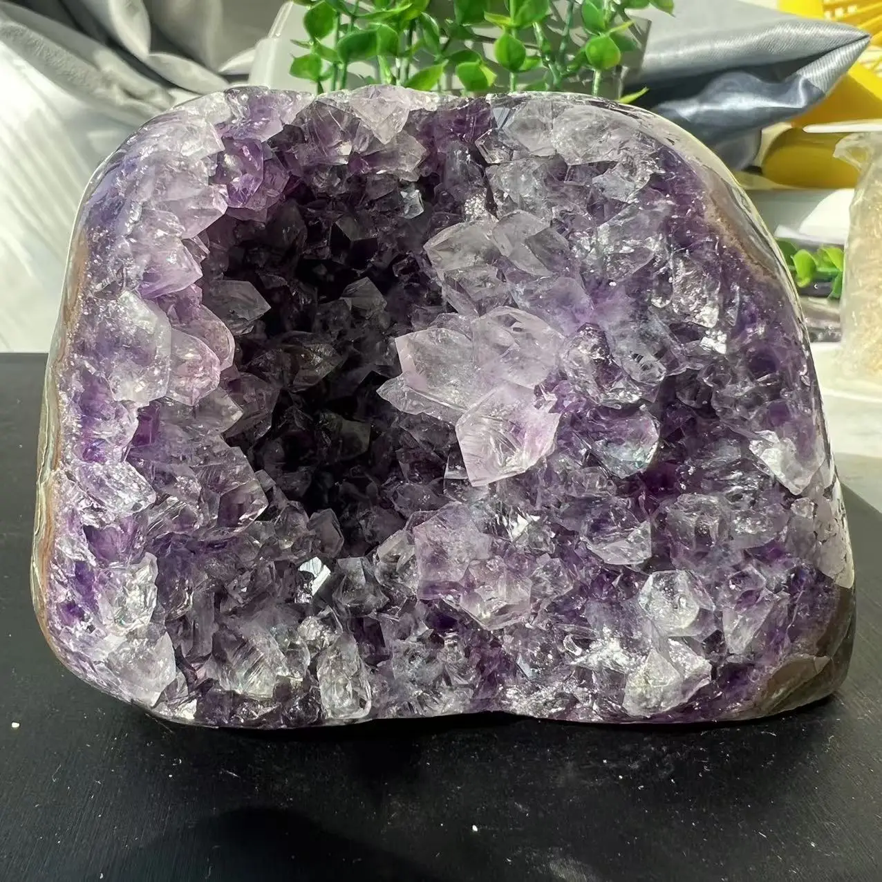 765 г 8 5 см натуральный уругвай мечта аметист кальцит кварцевый кристалл