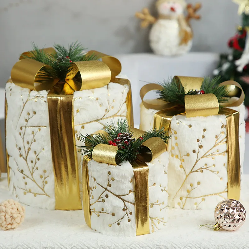 3pcs/set Christmas Gift Box Christmas Decorations For Tree Christmas Decorations For Home 2023