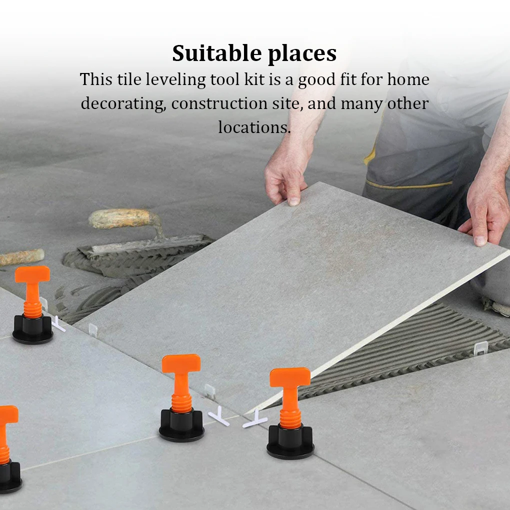 

326 Pieces Set Professional Tile Leveling Tools Leveler Alignment Spacers Portable Laying Wedges Reusable Flooring Tools