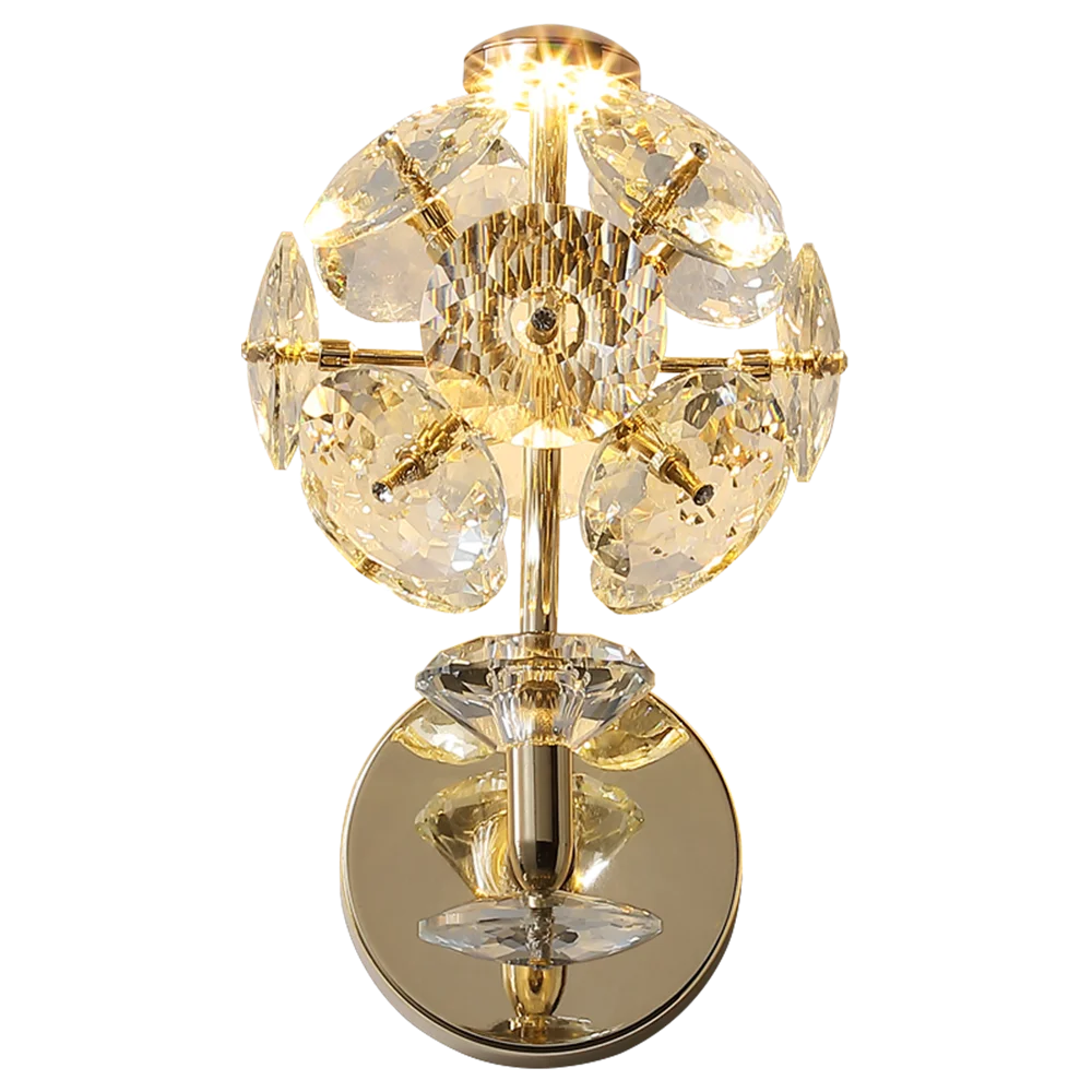 

Post Modern LED Wall Lamp Luxury Metal Crystal Sconce Fixture For Living Room Bedroom Bedside Light Home Decor Luminaria