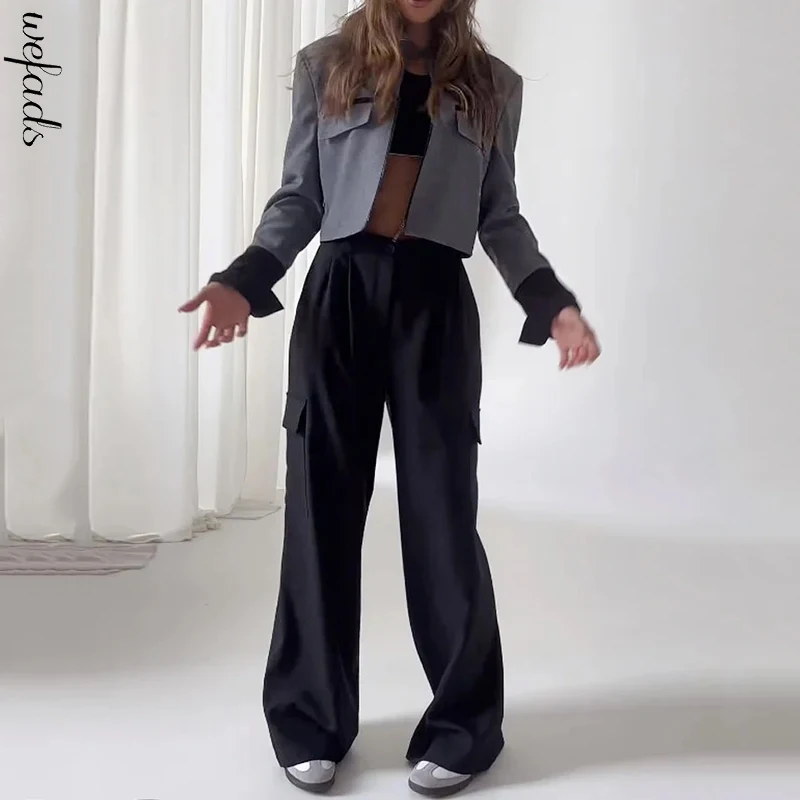 Женский комплект Wefads из двух офисных женских стильных брюк-карго длиной до