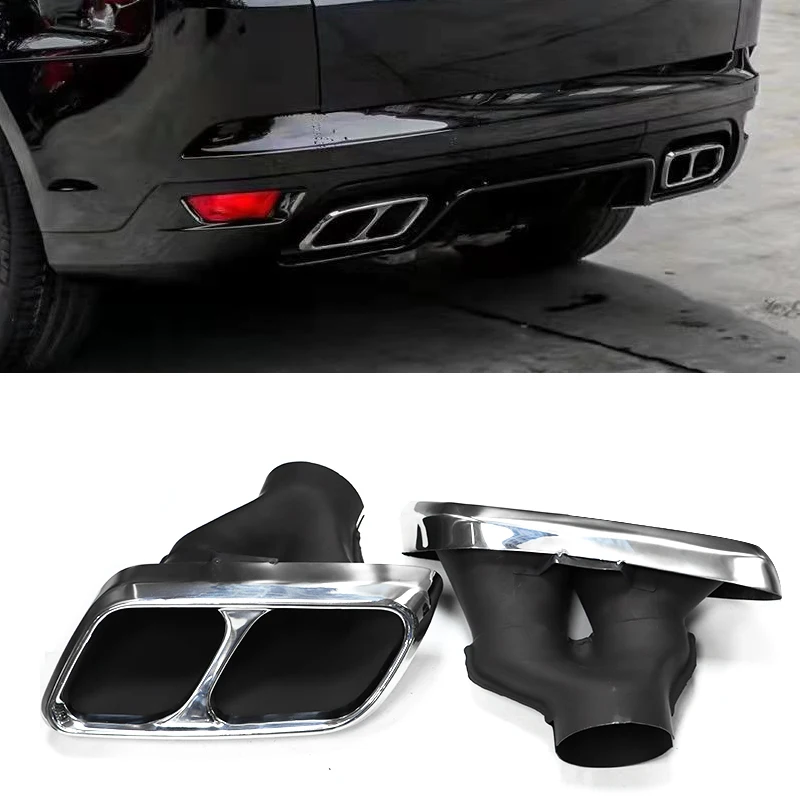 Автомобильная выхлопная труба из нержавеющей стали четырехъядерная заменена SVR