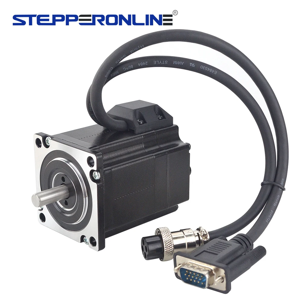

STEPPERONLINE Nema 23 Шаговый двигатель с замкнутым контуром серии P 1,2 Нм 4A с энкодером 1000CPR для гравировального фрезерного станка с ЧПУ